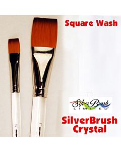Silver Brush Crystal Synthetic - Square Wash - Size 1"