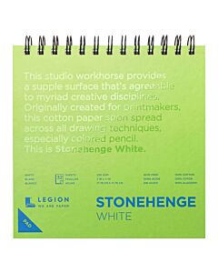 Stonehenge Paper Wirebound Journal 7x7" - White