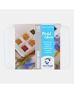 Van Gogh Watercolor Box-12 Half Pan Muted Colors Set