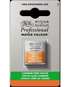 Winsor Newton Professional Watercolor - Half Pan - Cadmium-Free Orange