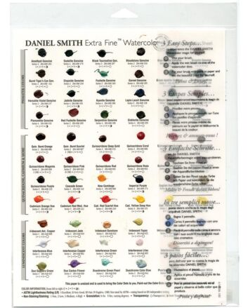 Daniel Smith Watercolor Dot Card of 66 Colors