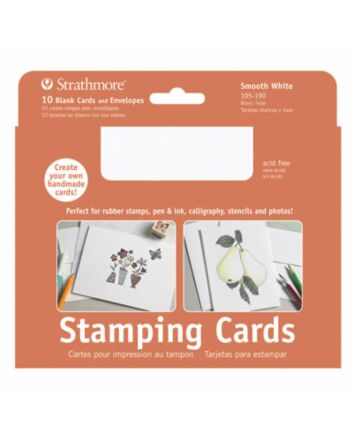 Strathmore Stamping Card/Envelopes 3.625X5.125 - White