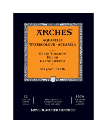 Arches Natural White Watercolor Pad 9x12" 140lb Rough