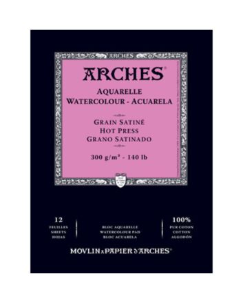 Arches Natural White Watercolor Pad 10x14" 140lb Hot Press