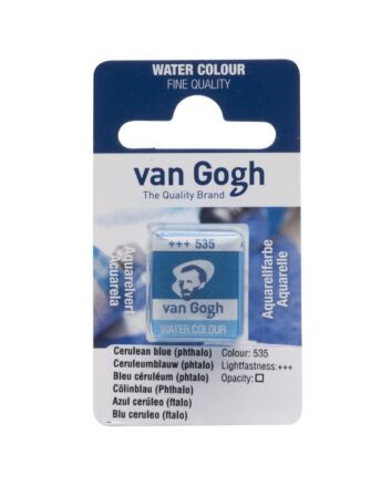 Van Gogh Watercolor Half Pan - Cerulean Blue Phthalo