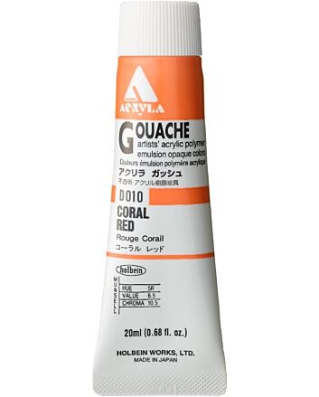 Holbein Acrylic Gouache - Coral Red - 20ml