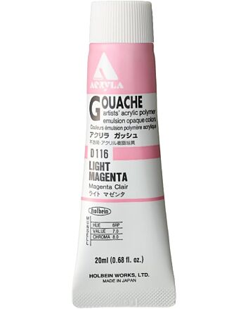Holbein Acrylic Gouache - Light Magenta - 20ml
