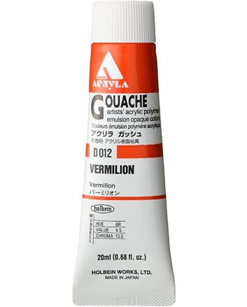Holbein Acrylic Gouache - Vermillion  - 20ml