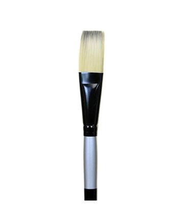 FM Brush - Black Silver - Flat - Long Handle - 4 - Flat 