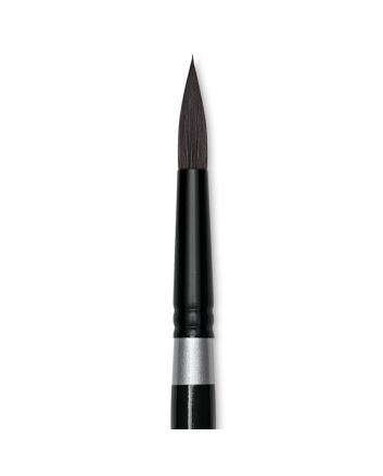 FM Brush - Black Silver - Round - Short Handle - 6 - Round 