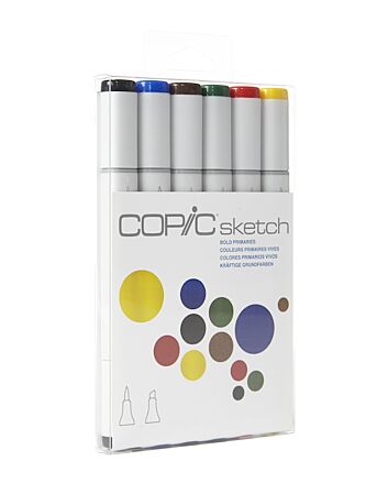 Copic Sketch 6-Piece Bold Primaries Set