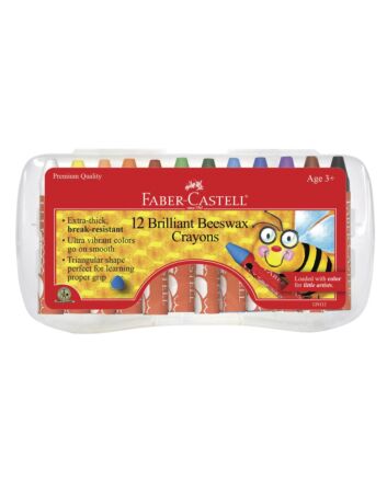 Faber-Castell Brilliant Beeswax Crayons 12-Count Set in Storage Case
