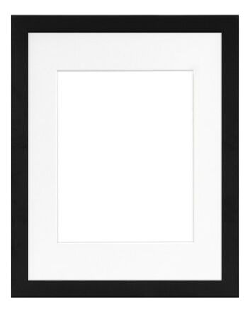 Framatic Modern Black 11x14" Frame w/ 8x10" Mat