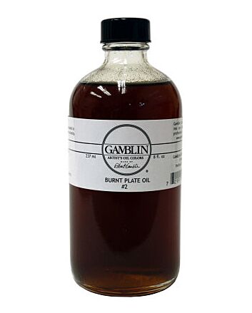 Gamblin Burnt Plate Oil 8oz Bottle