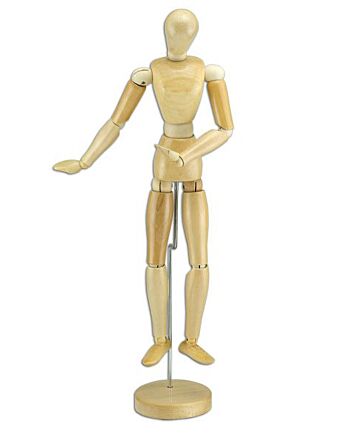 Wood Figure Manikin Wax Finish - Female 16"