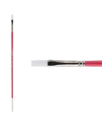 Pro White Professional Acrylic Brush - Flat - Size 2
