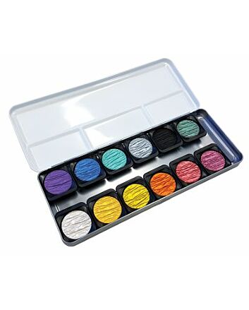 Finetec Artist Mica Watercolor Pearlescent 12 Color Set