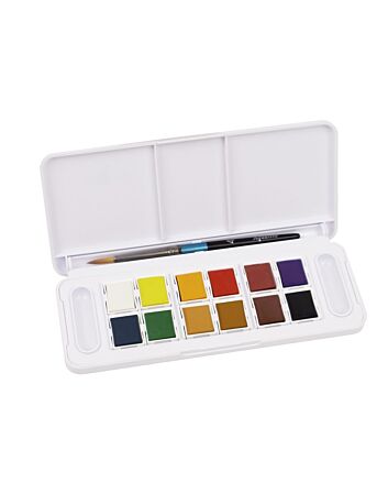 Aquafine 12 Color Half Pan Travel Set