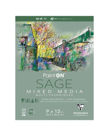 Clairfontaine PaintOn Mix Media Pad - 9x12 - Sage