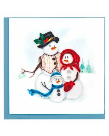 Quilling Card Snowman Family