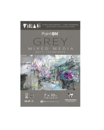 Clairefontaine PaintON Mixed Media Pad Grey - 7x10"