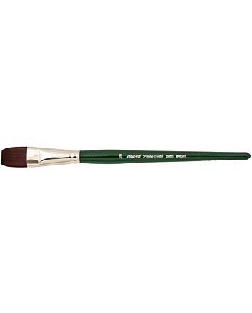 Silver Brush Ruby Satin Synthetic Bristle - Short Handle - Bright 26