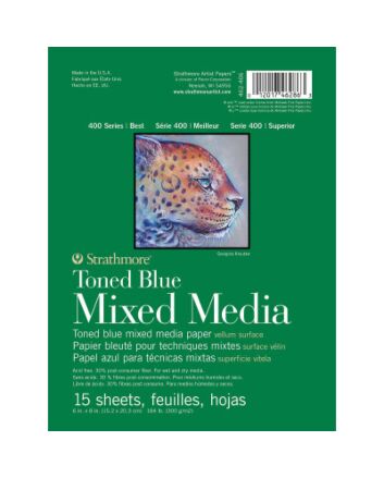 Strathmore 400 Series Toned Blue Mix Media pad - 11x14