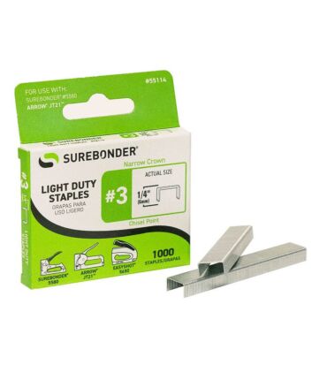 Light Duty #3 1/4" Staples - Pack of 1000