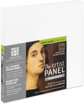 Ampersand Artist Panel Primed Smooth 5x5"x3/8"