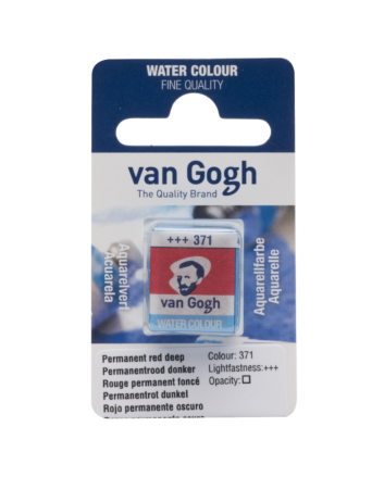 Van Gogh Watercolor Half Pan- Permanent Red Deep