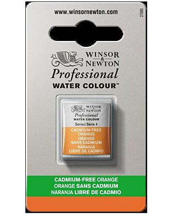 Winsor Newton Professional Watercolor - Half Pan - Cadmium-Free Orange