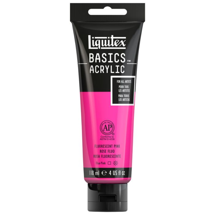 Liquitex Basics Acrylic - 4oz - Fluorescent Pink