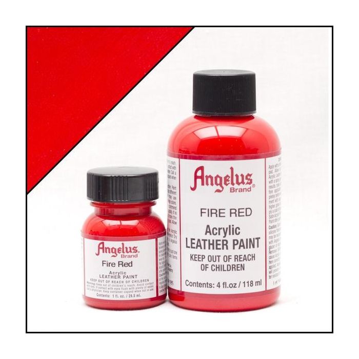 Angelus Acrylic Leather Paint - 4oz - Fire Red