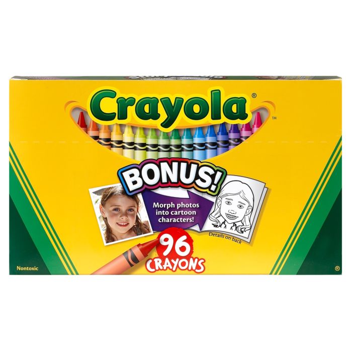 96 Crayons Hinged Top Box