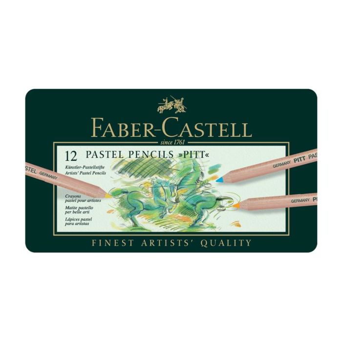 Faber-Castell Pitt Pastel Pencil, No. 199 - Black (Box of 12