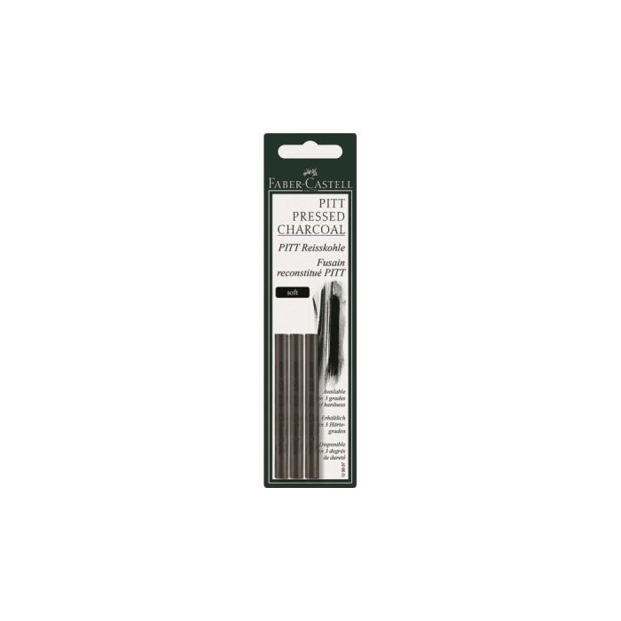 Faber-Castell 3 Compressed Charcoal Stick Soft