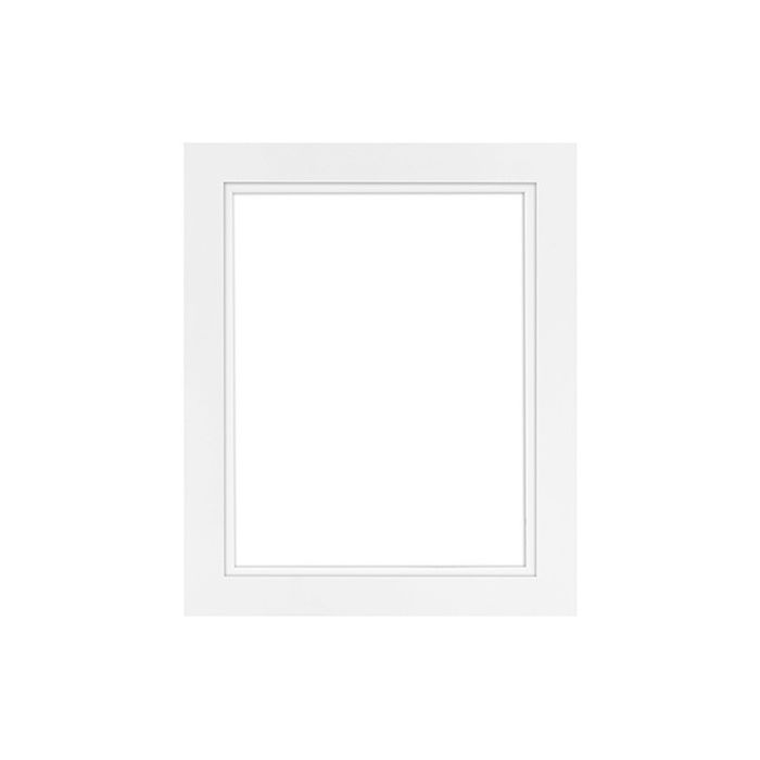 Framatic Modern White 8x10 Frame w/ 8x10 Mat