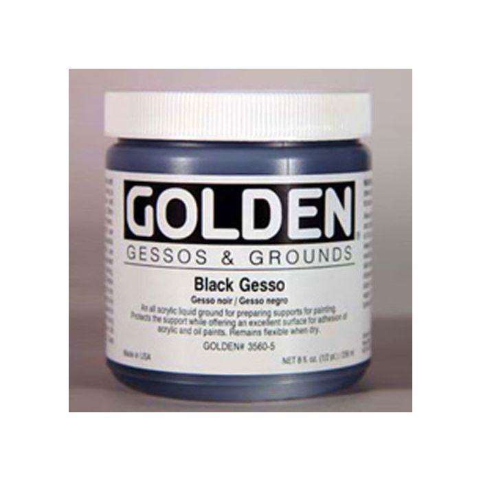 Golden Black Gesso - 8oz Jar