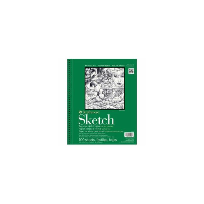 Strathmore 400 Series Recycled Sketch Pad, 100 Sheets 9x12