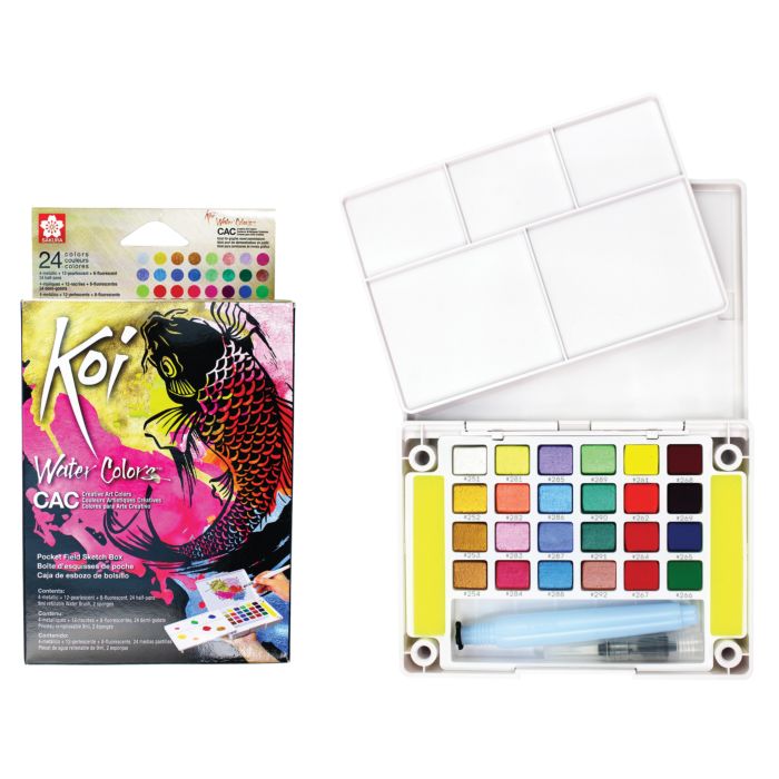 Sakura Koi Watercolor Pocket Field Sketch Box Set 36 Colors
