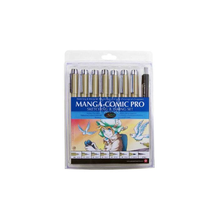 Pro Comic Drawing Kit from Pigma Micron (6 or 8 Piece Set