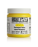 Golden SoFlat Matte Acrylic - 4oz - Permanent Yellow
