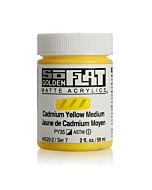 Golden SoFlat Matte Acrylic - 2oz - Cadmium Yellow Medium