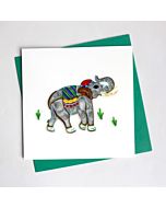 Quilling Card - Elephant