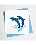 Quilling Card - Jumping Dolphins