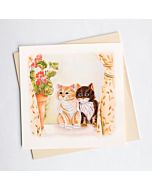 Quilling Card - Two Cats