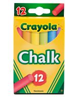 Crayola 12 Sticks Assorted Colored Chalk