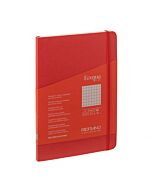 Ecoqua Plus Notebook - Coptic Stitch - Graph - A5 - Red