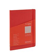 Ecoqua Plus Notebook - Coptic Stitch - Graph - A4 - Red