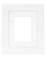 Framatic Metro White 8x10" Frame w/ 5x7" Mat